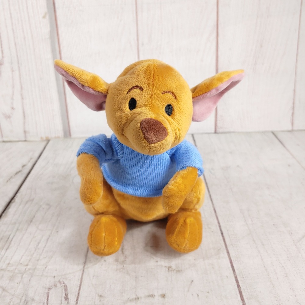 Disney Parks Winnie the Pooh Roo Plush Toy Orange Blue Excellent Condition